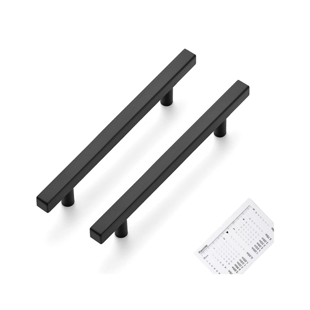 Ravinte 10 Pack Matte Black Cabinet Pulls 5 inch Black Cabinet Handles Kitchen P